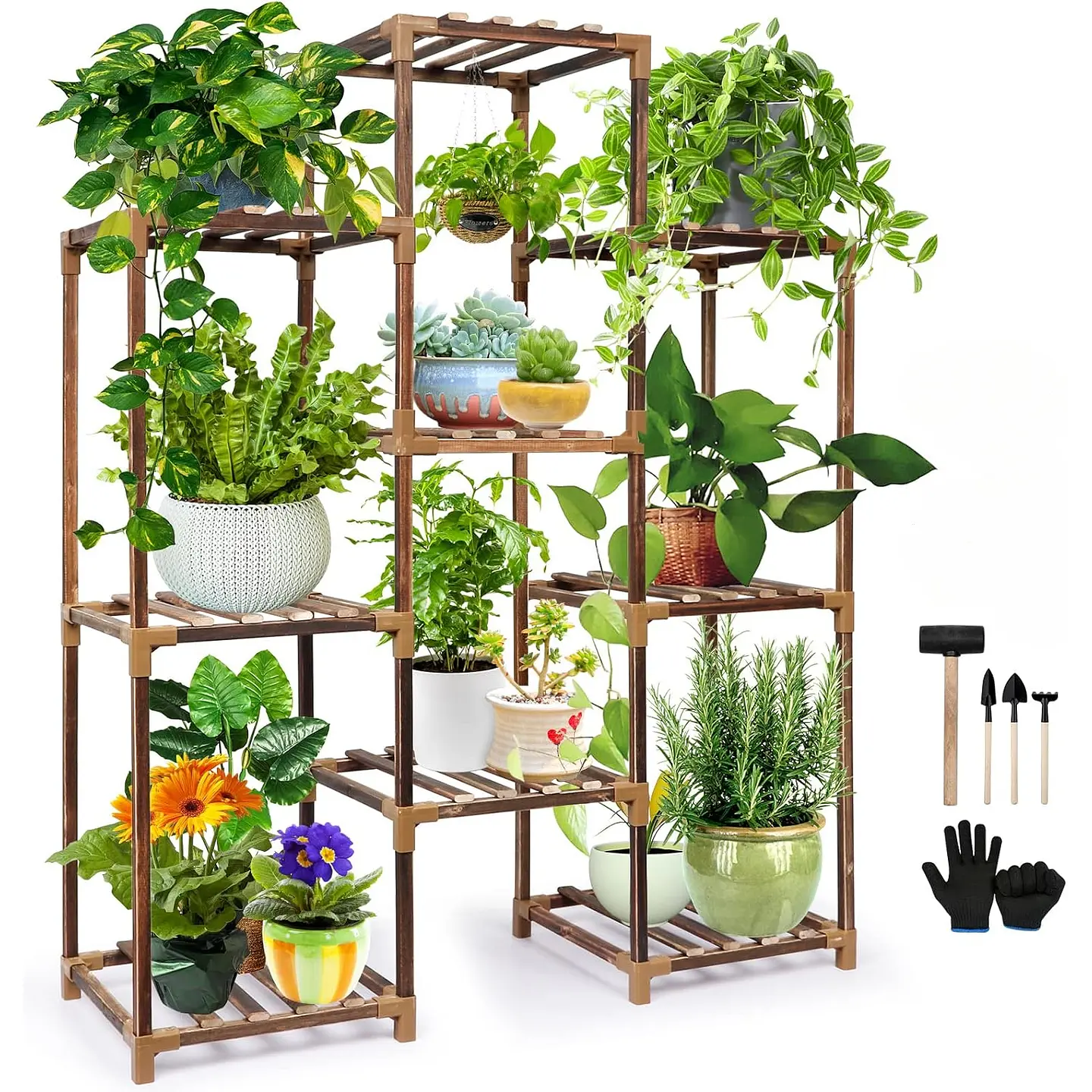 Estante Para Macetas Soporte De Plantas Huerto Decorativo 1