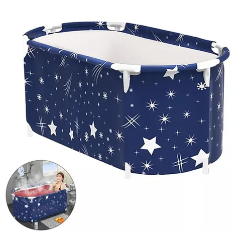 Bañera Plegable Adultos Niños 120x55CM Spa Portatil