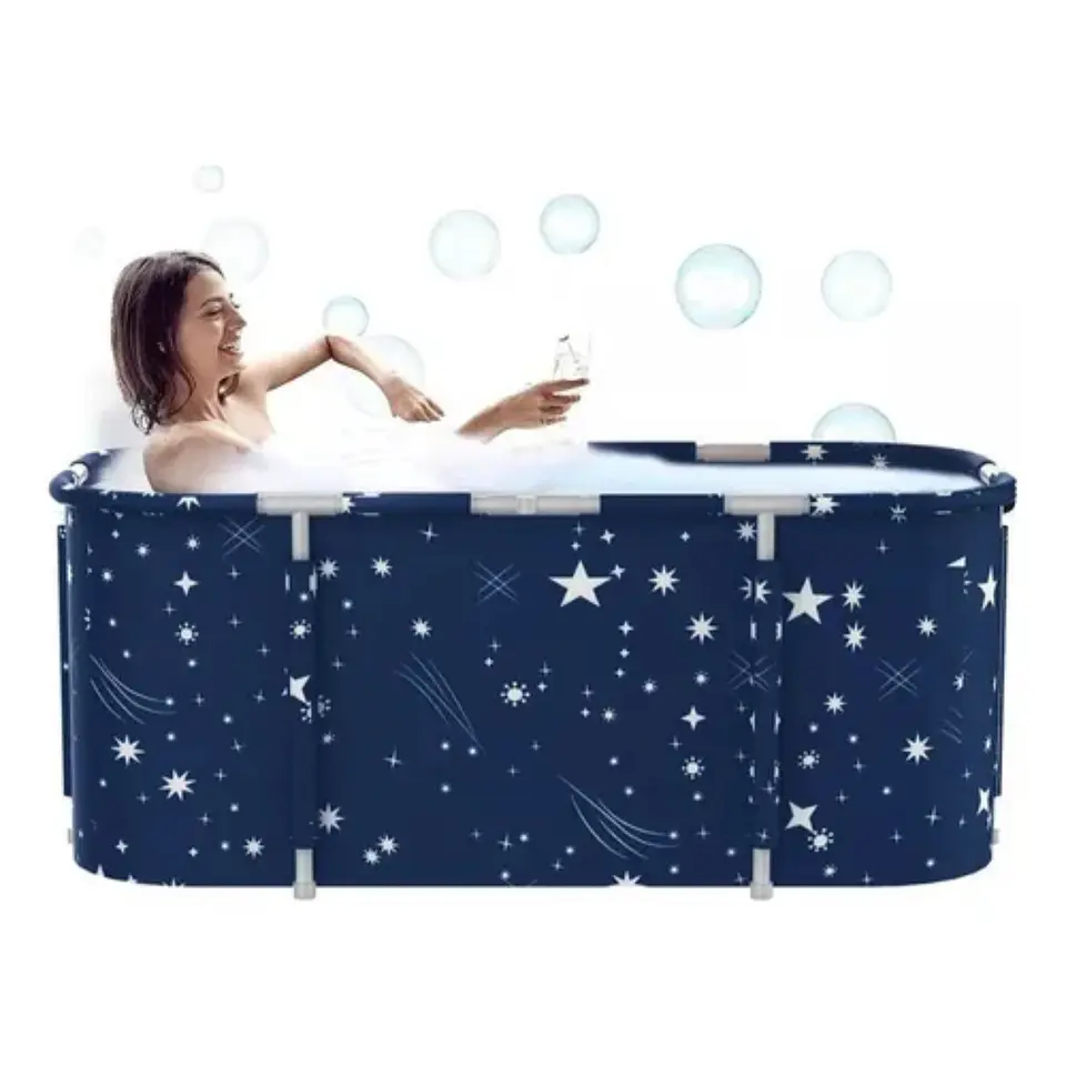 Bañera Plegable Adultos Niños 120x55CM Spa Portatil 3