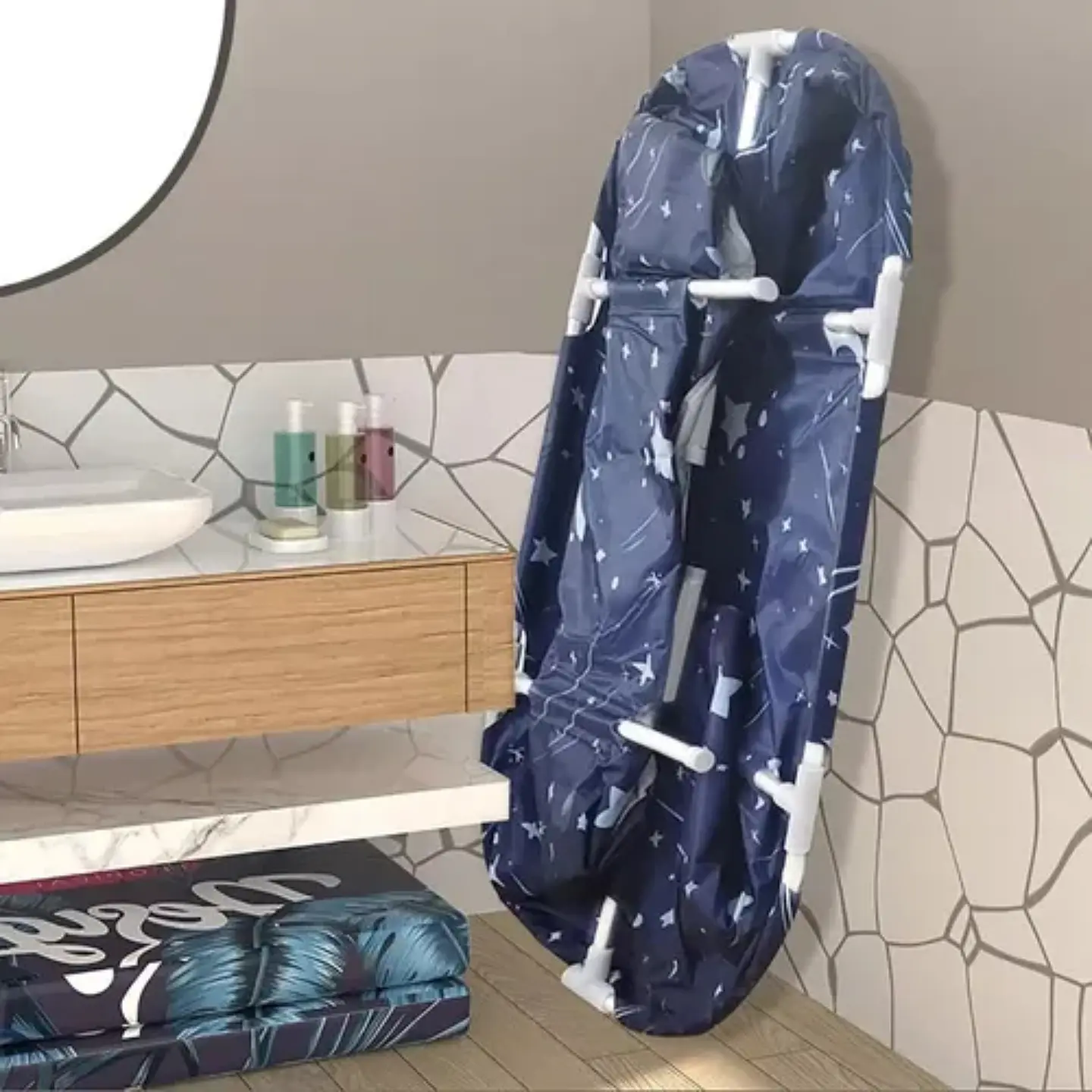 Bañera Plegable Adultos Niños 120x55CM Spa Portatil 5