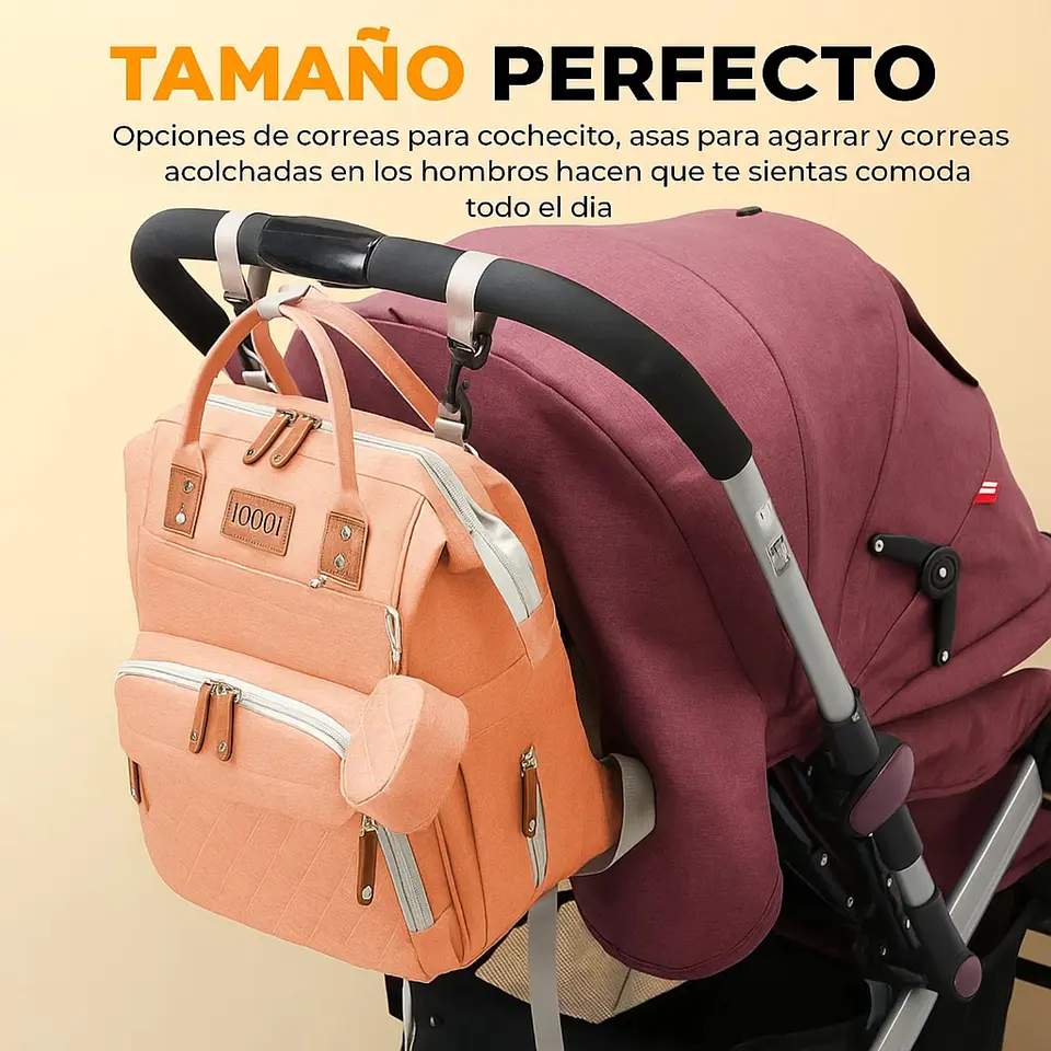 Mochila Pañalera Bolso Maternal Mudador Infantil Para Bebe 6