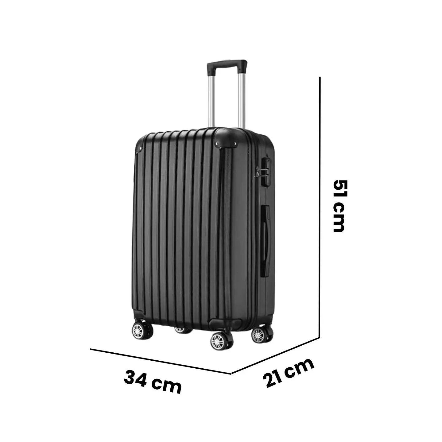 Set De 2 Maletas De Viaje Equipaje Resistente Con Cerradura 2