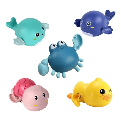 Kit 5 Juguetes Para Baño Ducha Bañera Para Bebé Niños
