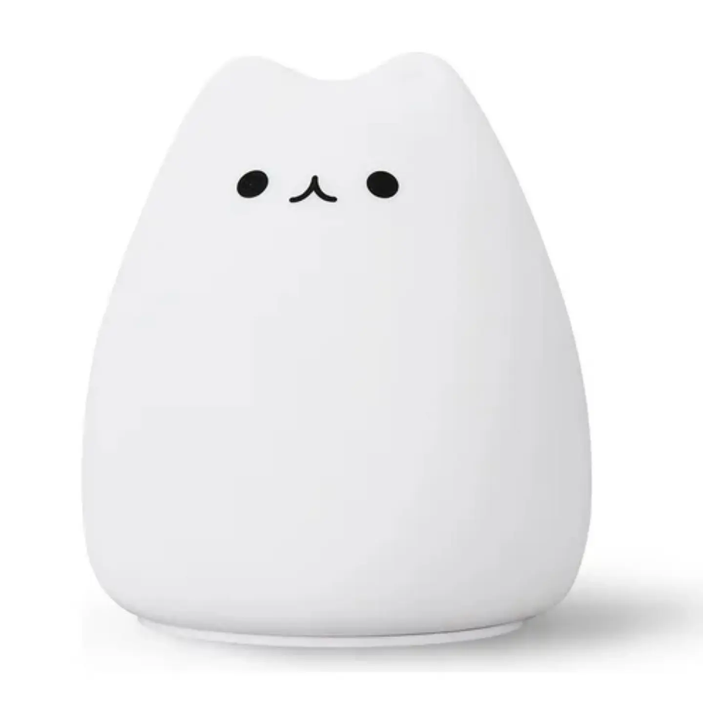 Lampara Led Silicona Gato Kawaii Luz Nocturna Espanta Cuco 1