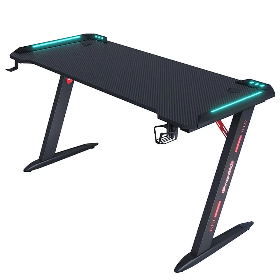Escritorio Gamer Profesional 120x60x72cm Mesa Con Luces RGB 1