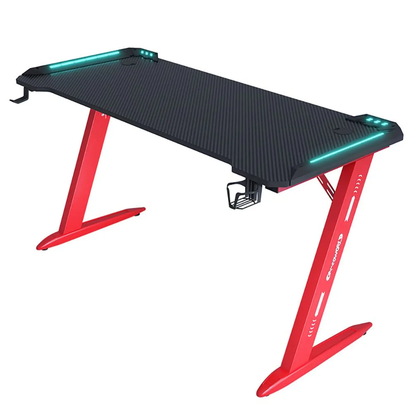 Escritorio Gamer Profesional 120x60x72cm Mesa Con Luces RGB 5