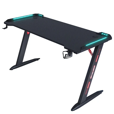 Escritorio Gamer Profesional 140x60x74cm Mesa Con Luces RGB