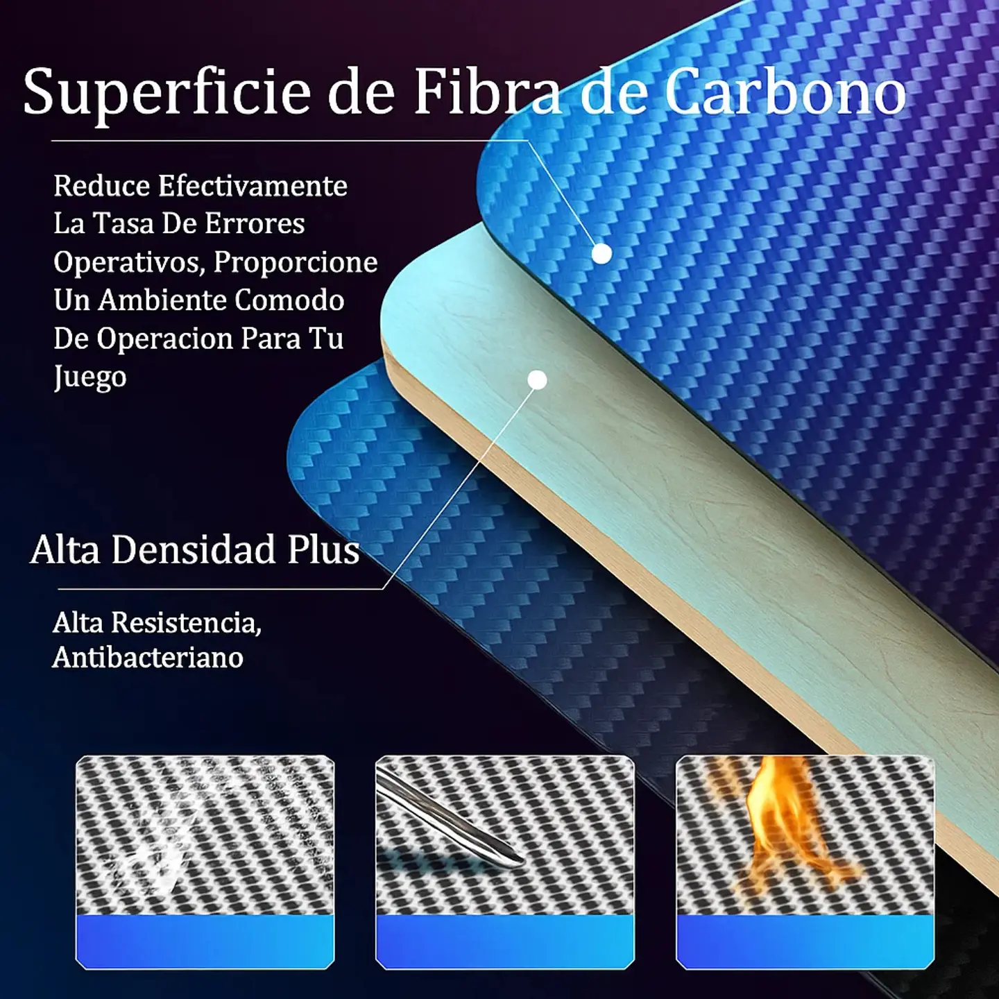 Escritorio Gamer Profesional 140x60x74cm Mesa Con Luces RGB 4
