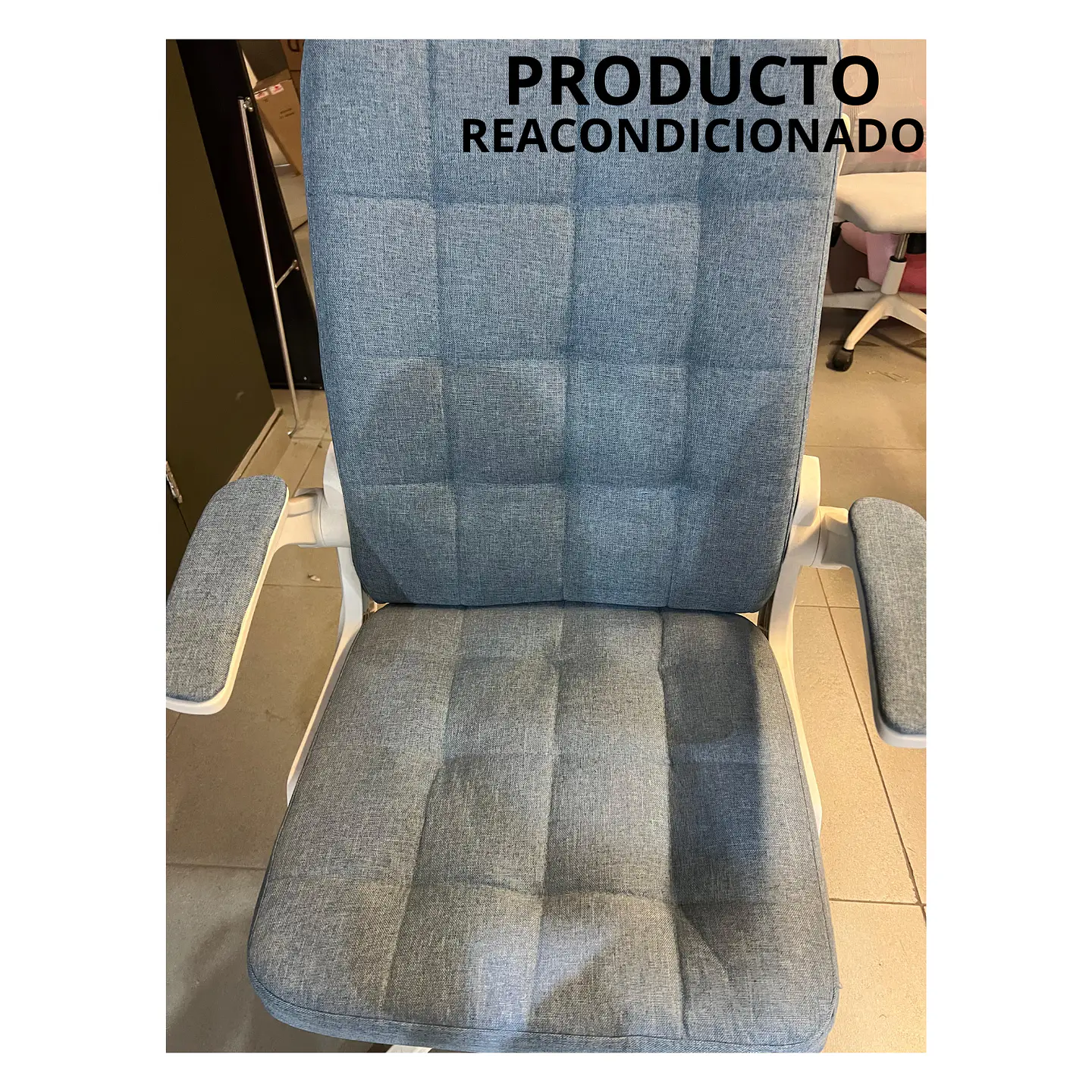 Silla De Oficina De Tela Altura Con Ajustable Y Ruedas (Reacondicionado) 2