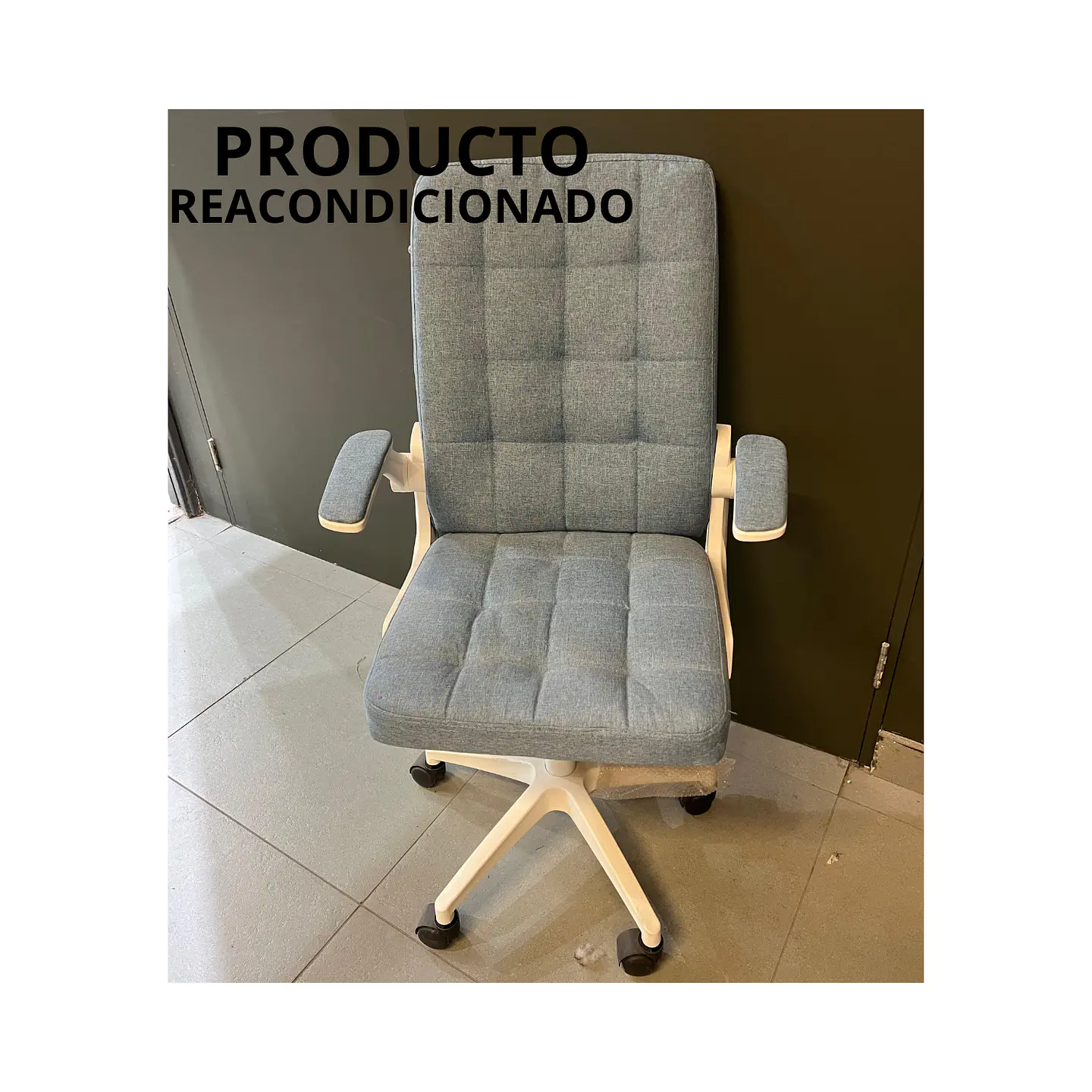 Silla De Oficina De Tela Altura Con Ajustable Y Ruedas (Reacondicionado) 7
