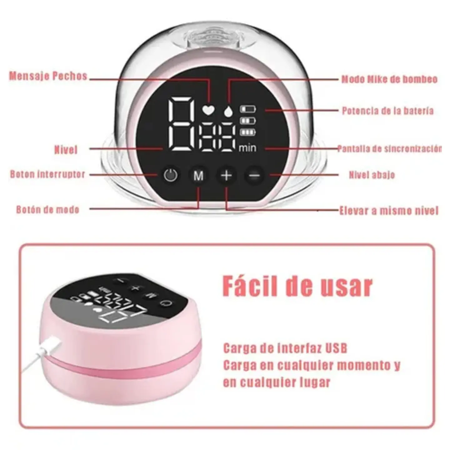 Extractor De Leche Materna Portatil Electrico Silencioso 2