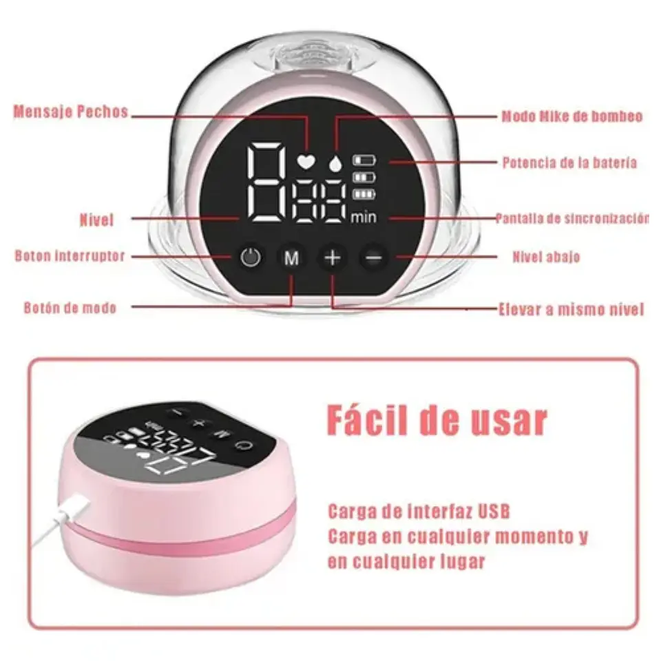 Extractor De Leche Materna Portatil Electrico Silencioso 2