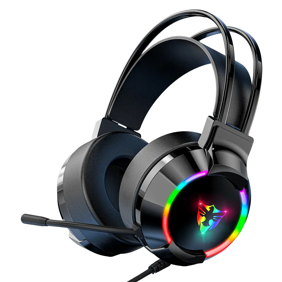 Audifonos Con Microfono Gamer Auriculares Diadema USB RGB 1