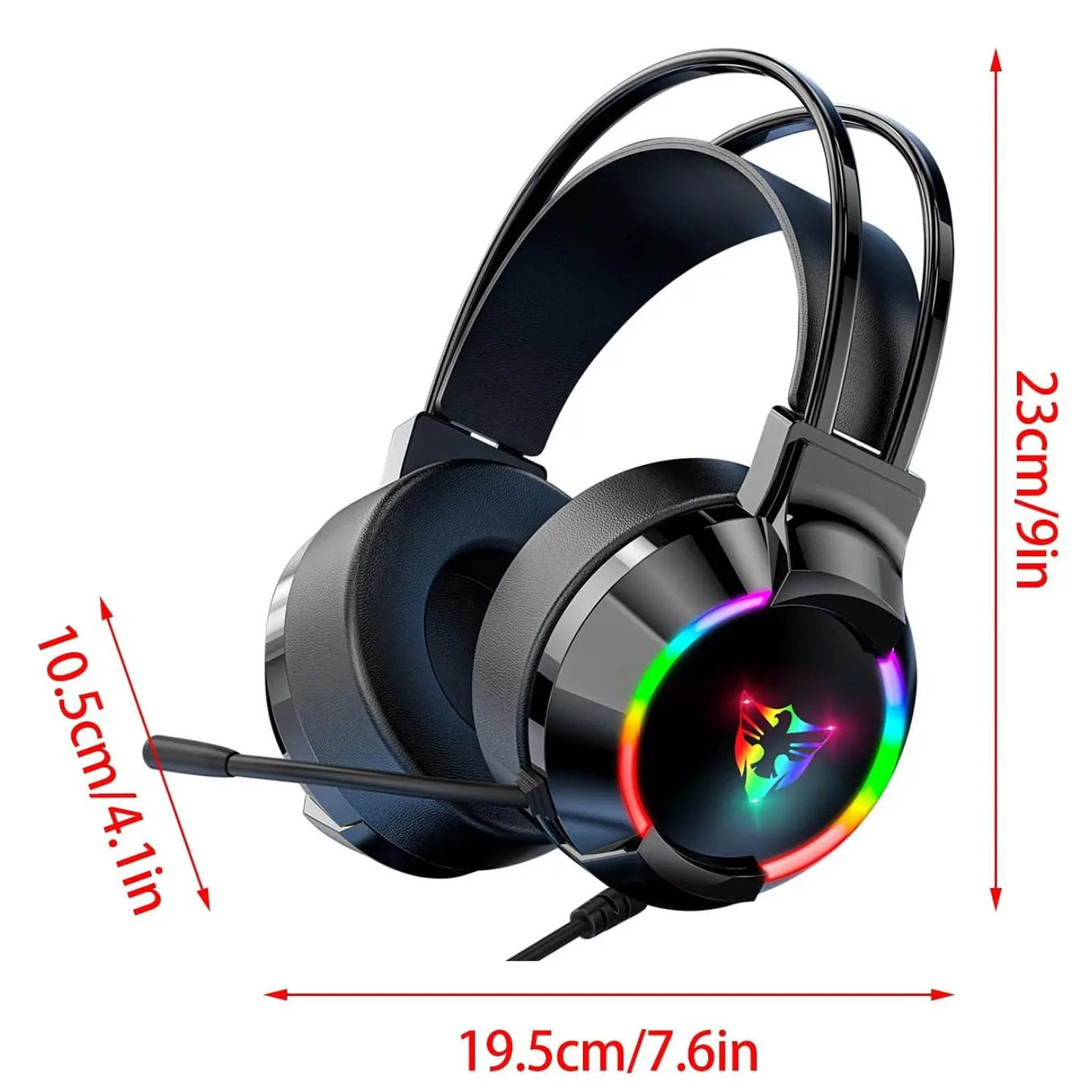 Audifonos Con Microfono Gamer Auriculares Diadema USB RGB 2