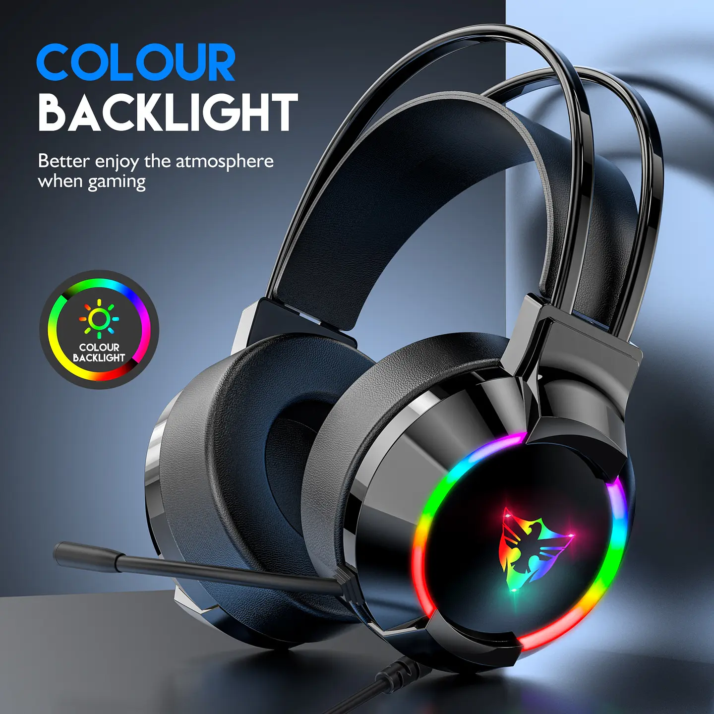 Audifonos Con Microfono Gamer Auriculares Diadema USB RGB 3