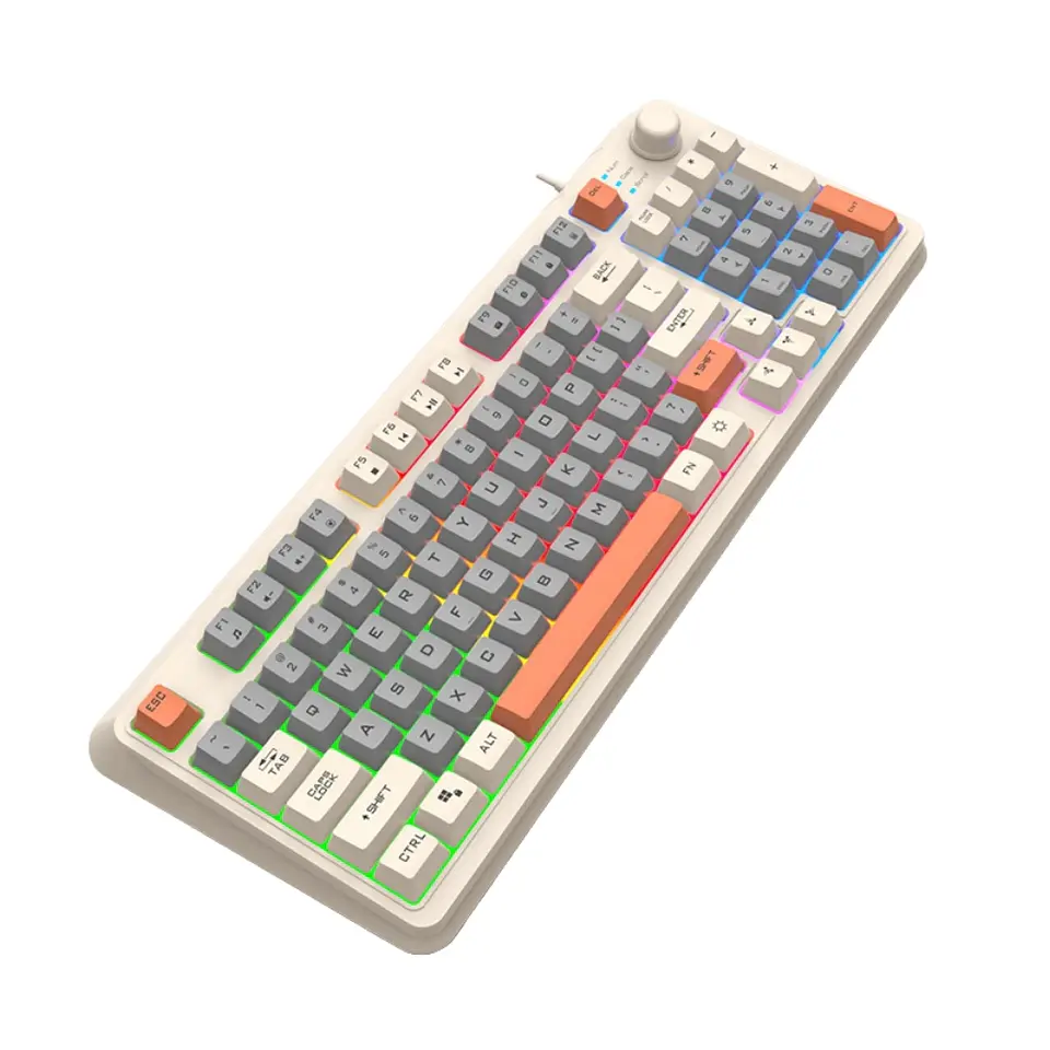 Teclado K82 + Mouse para PC gamer con luces LED RGB 1