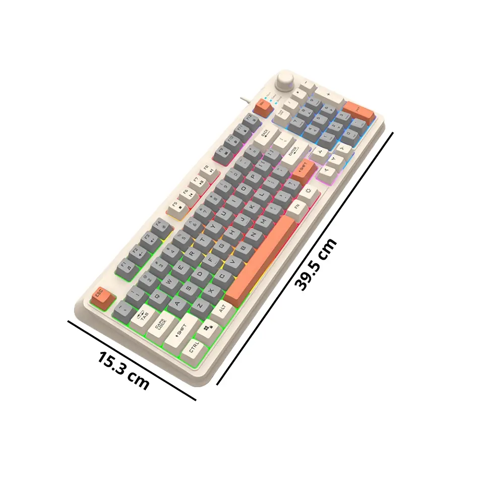 Teclado K82 + Mouse para PC gamer con luces LED RGB 2
