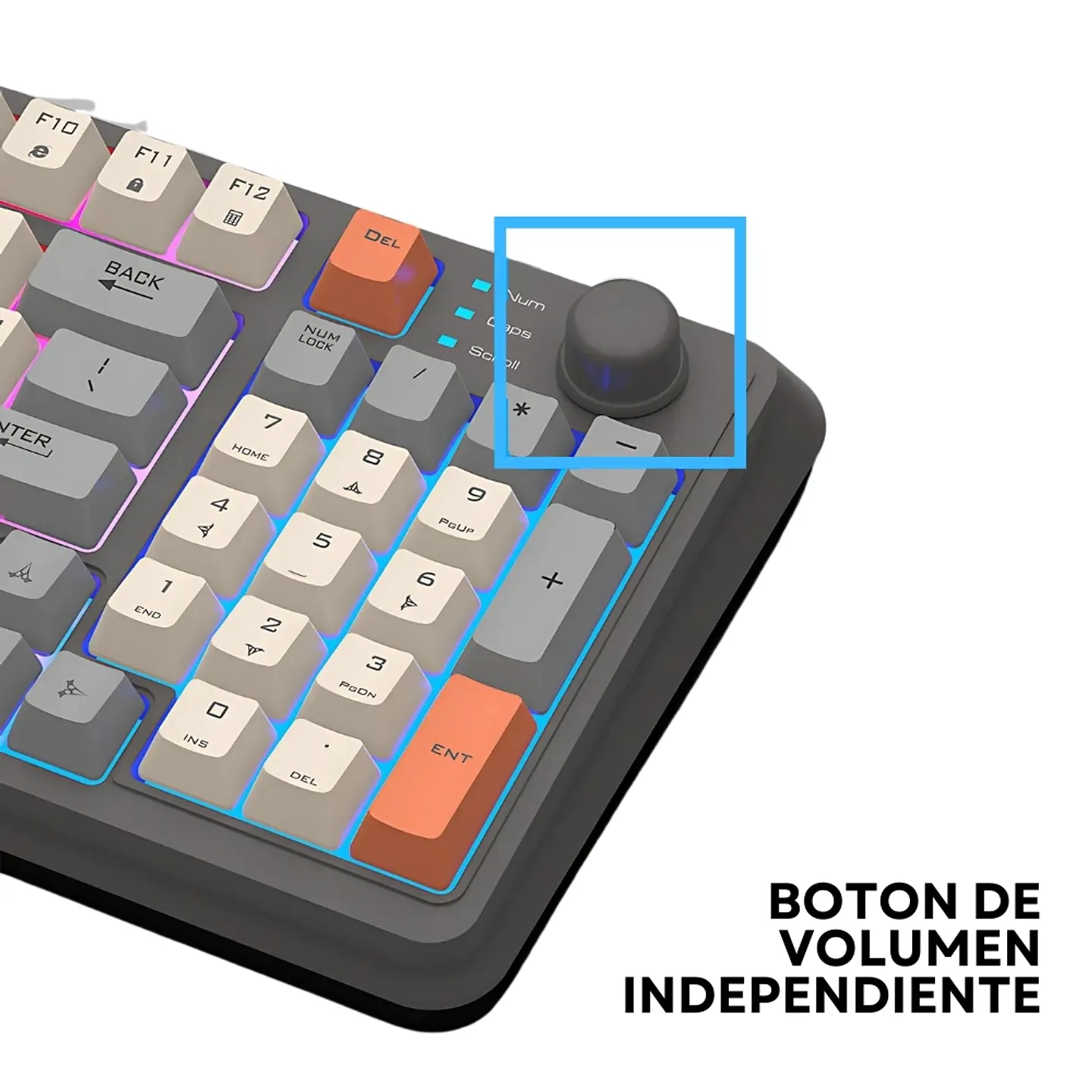 Teclado K82 + Mouse para PC gamer con luces LED RGB 3