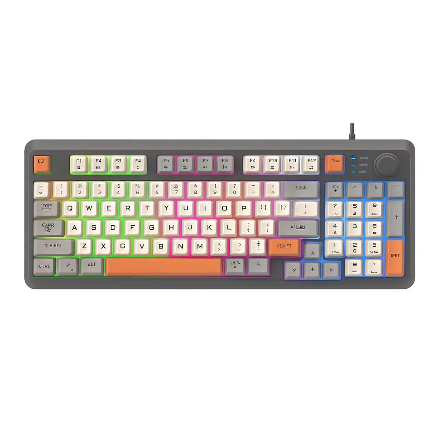 Teclado K82 + Mouse para PC gamer con luces LED RGB 7