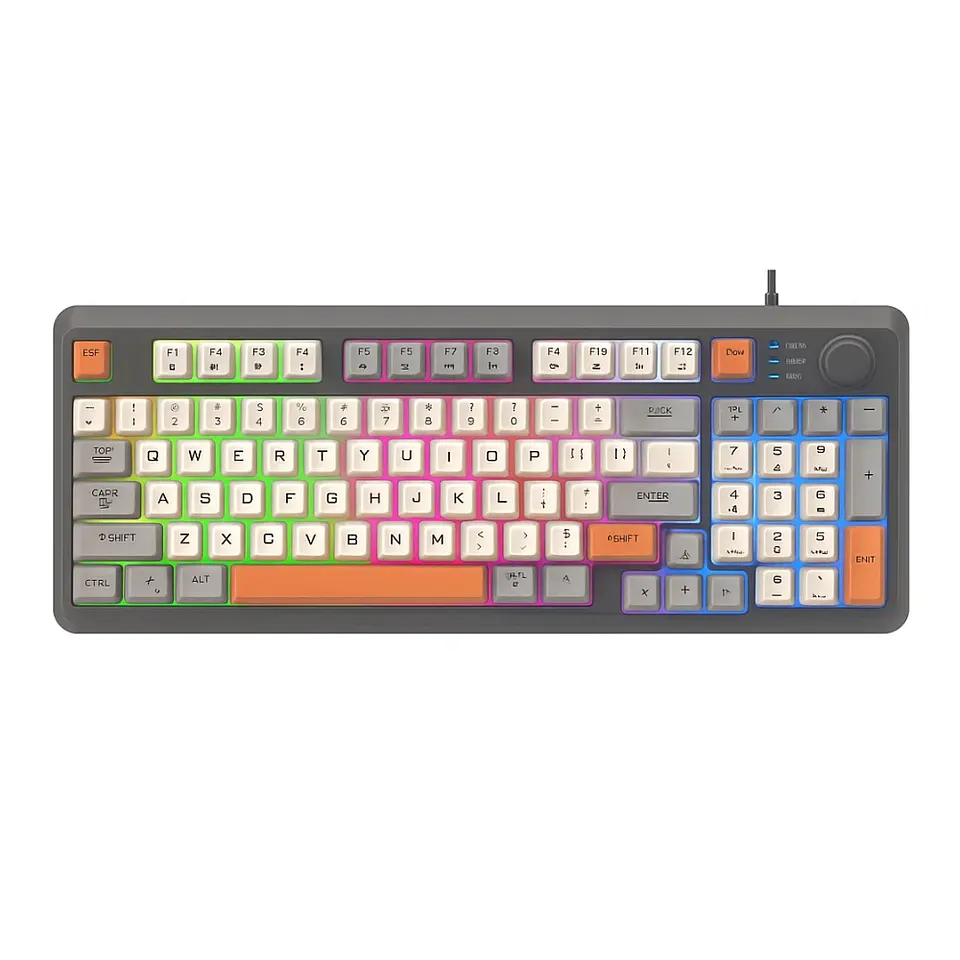 Teclado K82 + Mouse para PC gamer con luces LED RGB 7