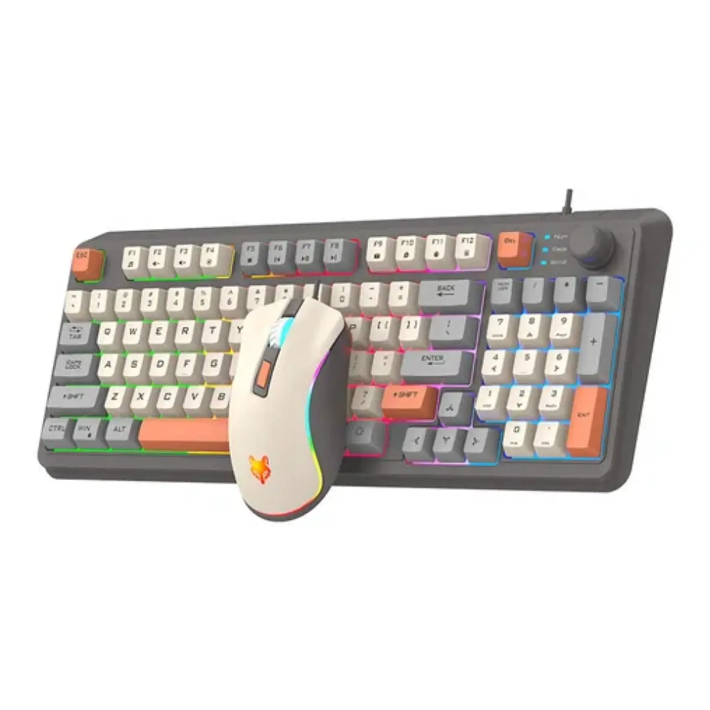 Teclado K82 + Mouse para PC gamer con luces LED RGB 8