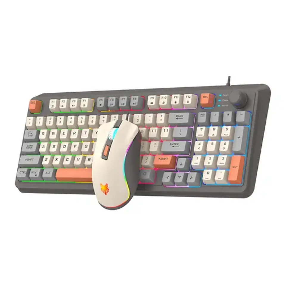 Teclado K82 + Mouse para PC gamer con luces LED RGB 8