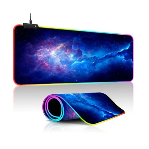 Alfombrilla Mousepad 40x89 Con Luz Led RGB Antideslizante