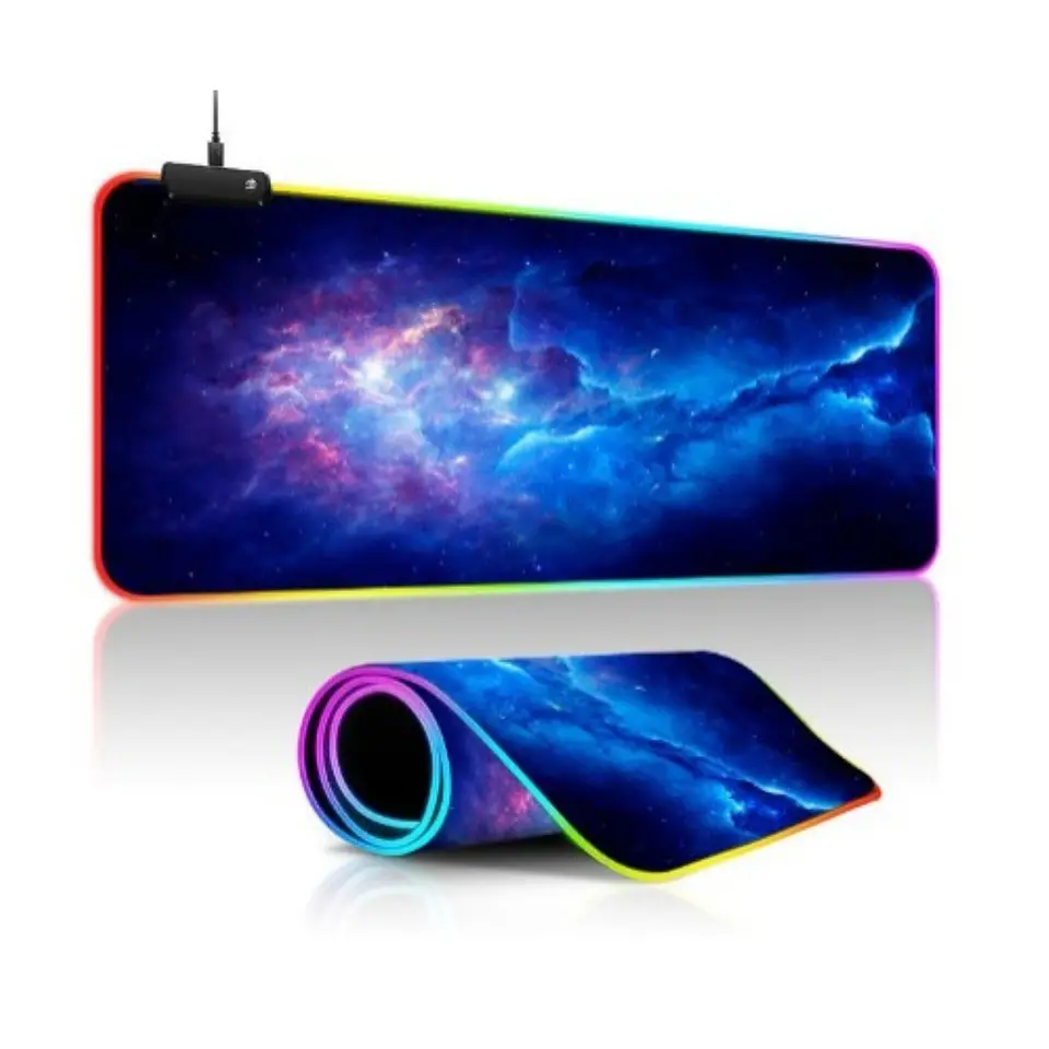 Alfombrilla Mousepad 40x89 Con Luz Led RGB Antideslizante 1