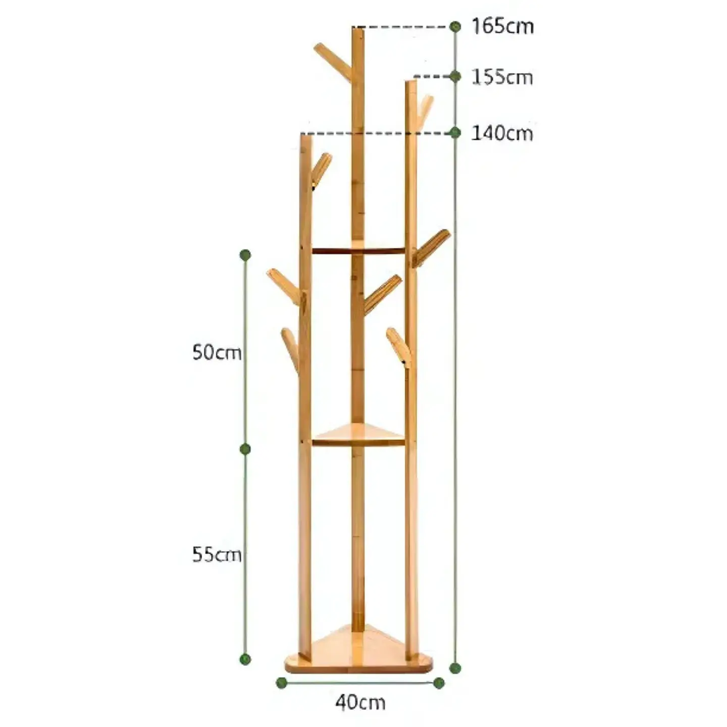 Perchero Triangular Colgador Bamboo Minimalista 170x36cm 3