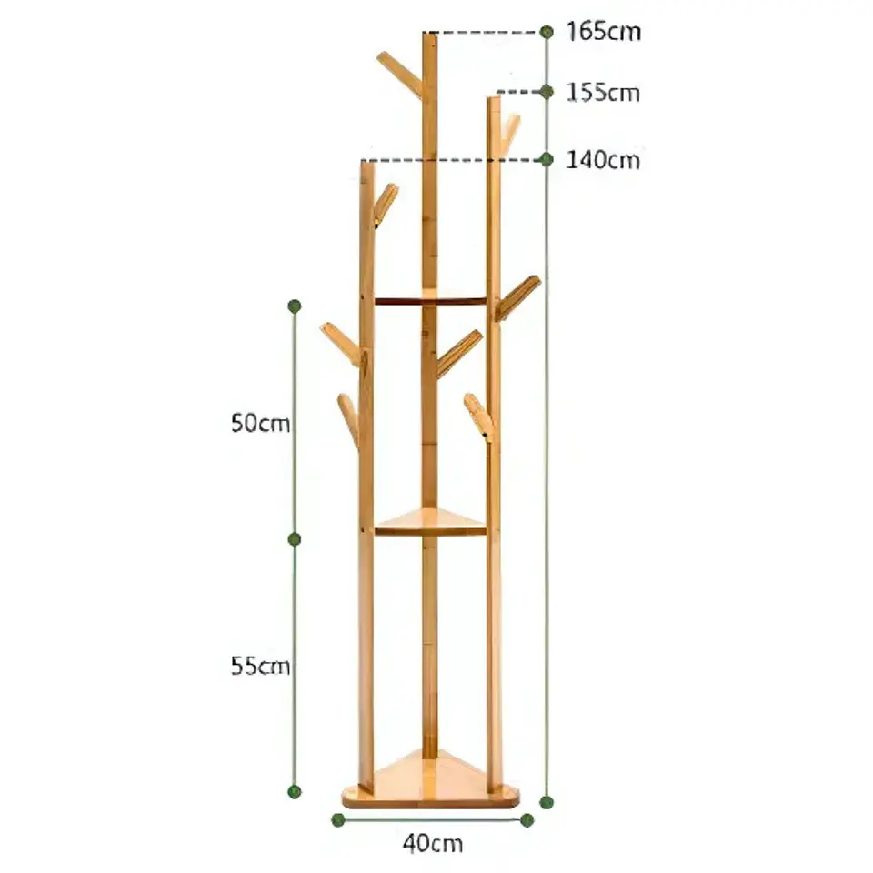 Perchero Triangular Colgador Bamboo Minimalista 170x36cm 3