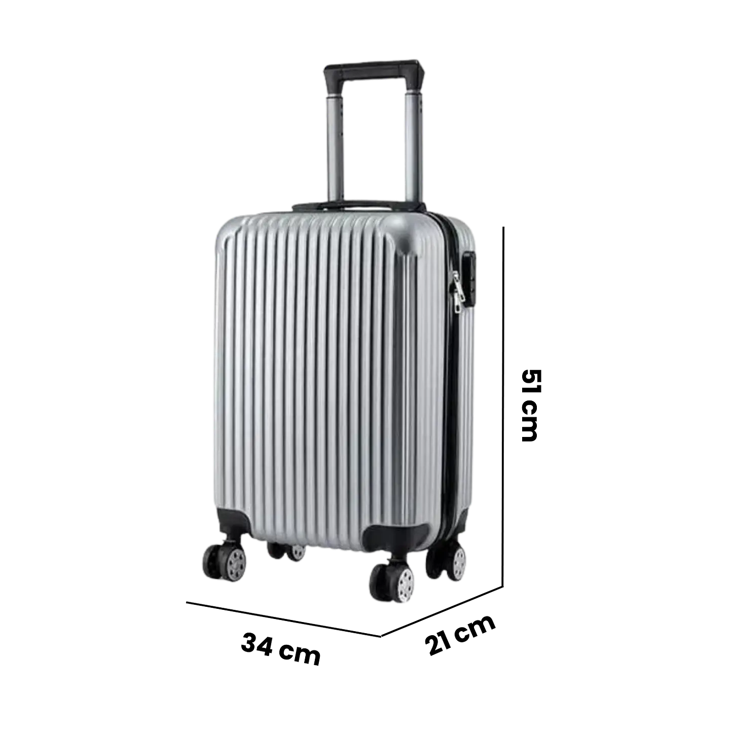 Set De 2 Maletas De Viaje Equipaje Resistente Con Cerradura 12