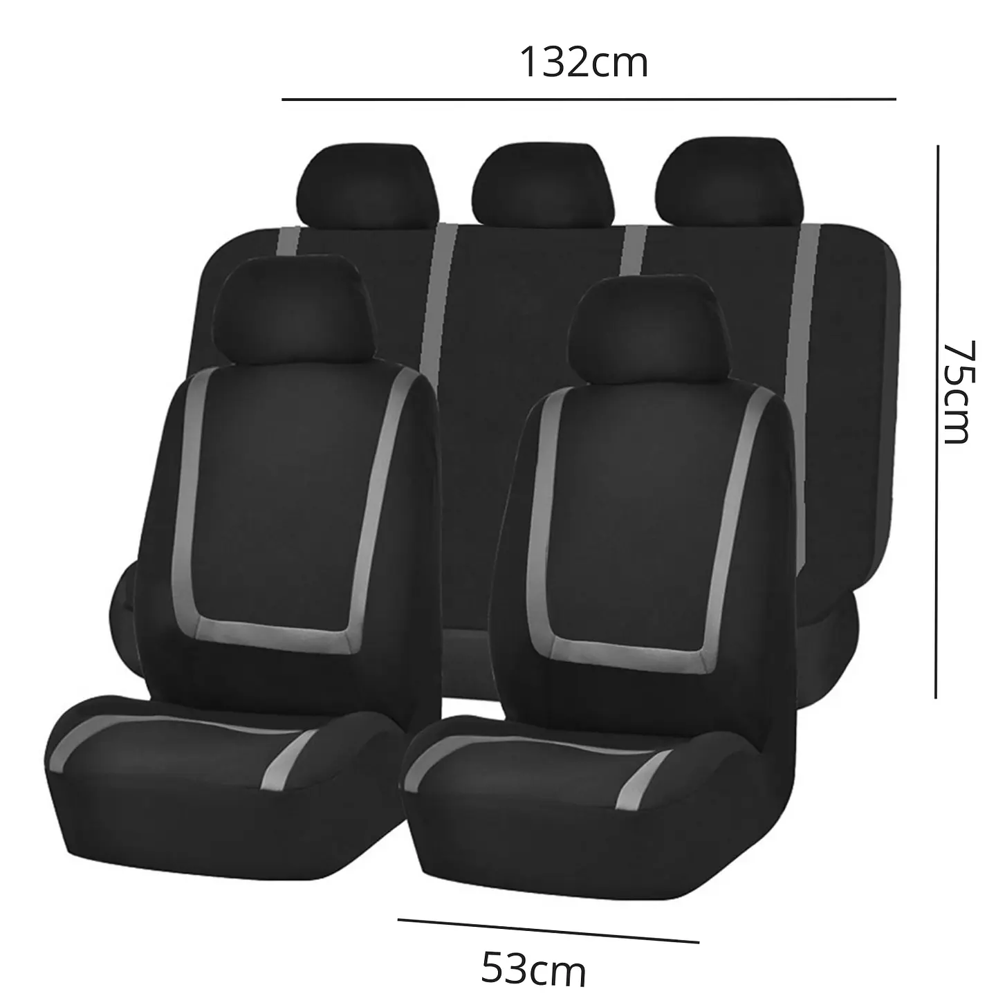 Set Cubre Asientos Funda Protector Universal Auto 9 Piezas 2