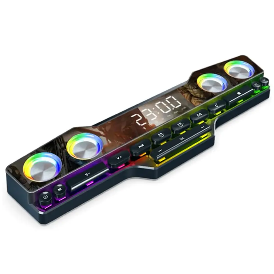 Altavoz Parlante Gamer Con Teclas Luz RGB Bluetooth PC 1