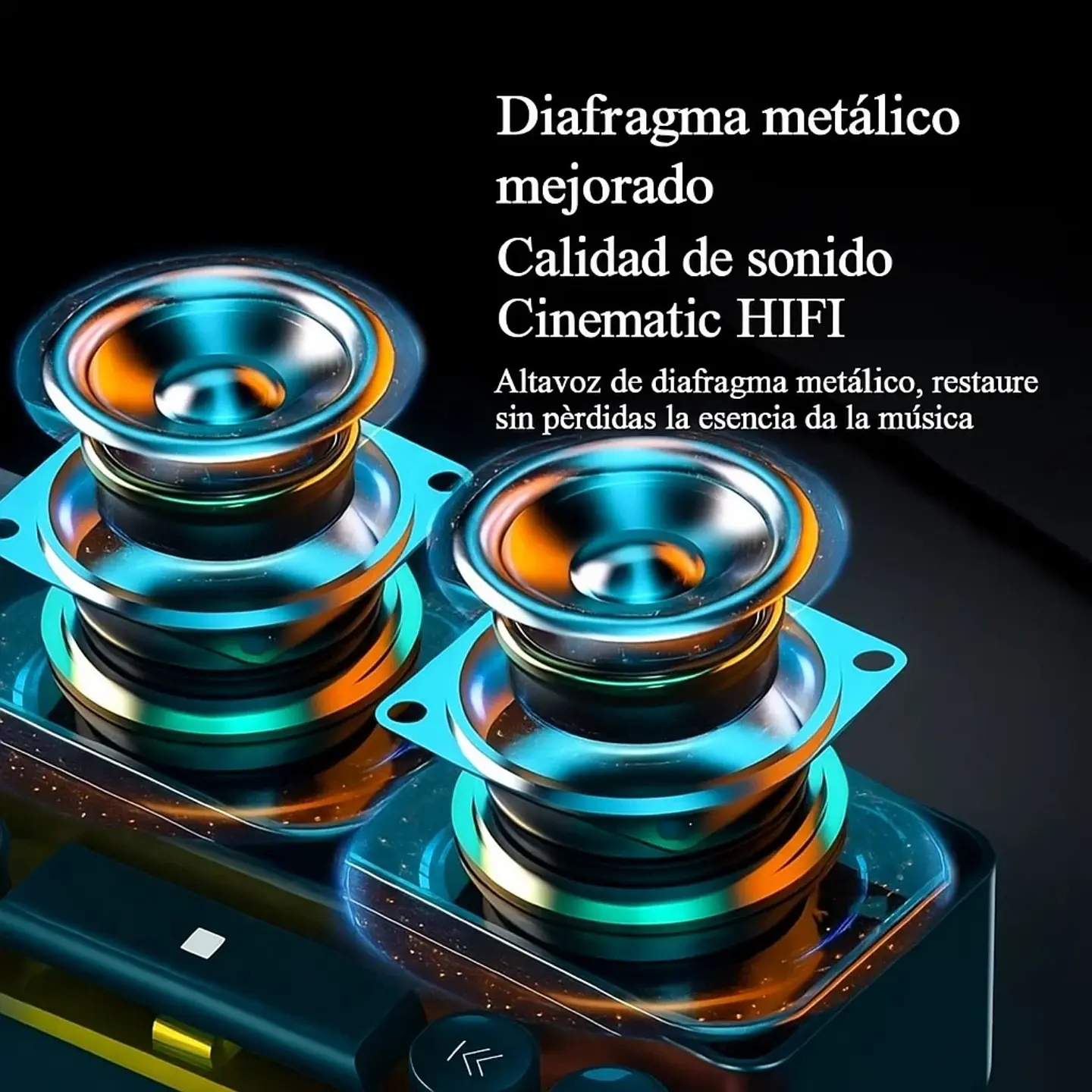 Altavoz Parlante Gamer Con Teclas Luz RGB Bluetooth PC 4