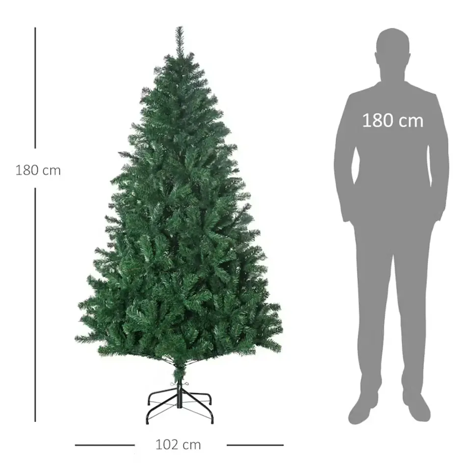 Arbol De Navidad 180cm Artificial Pino Decorativo Frondoso 2