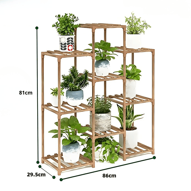 Estante Para Macetas Soporte De Plantas Huerto Decorativo 2