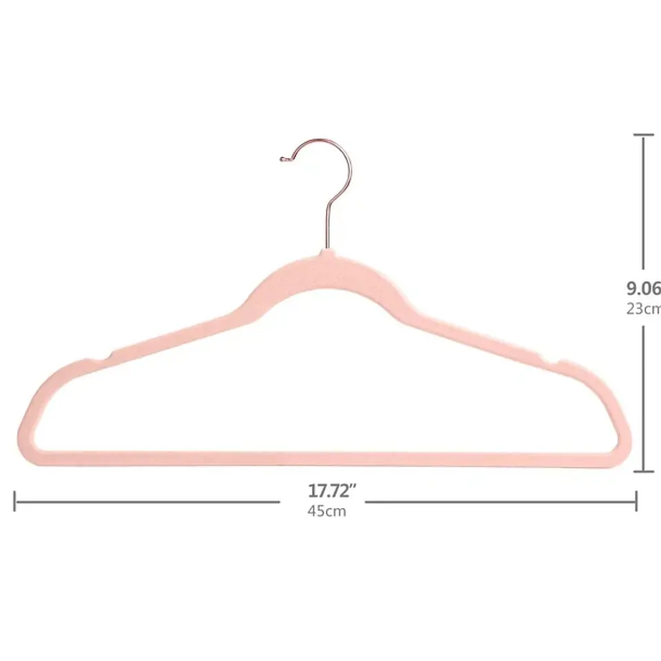 Pack 10 Colgadores Ganchos De Ropa Terciopelo Antideslizante 6