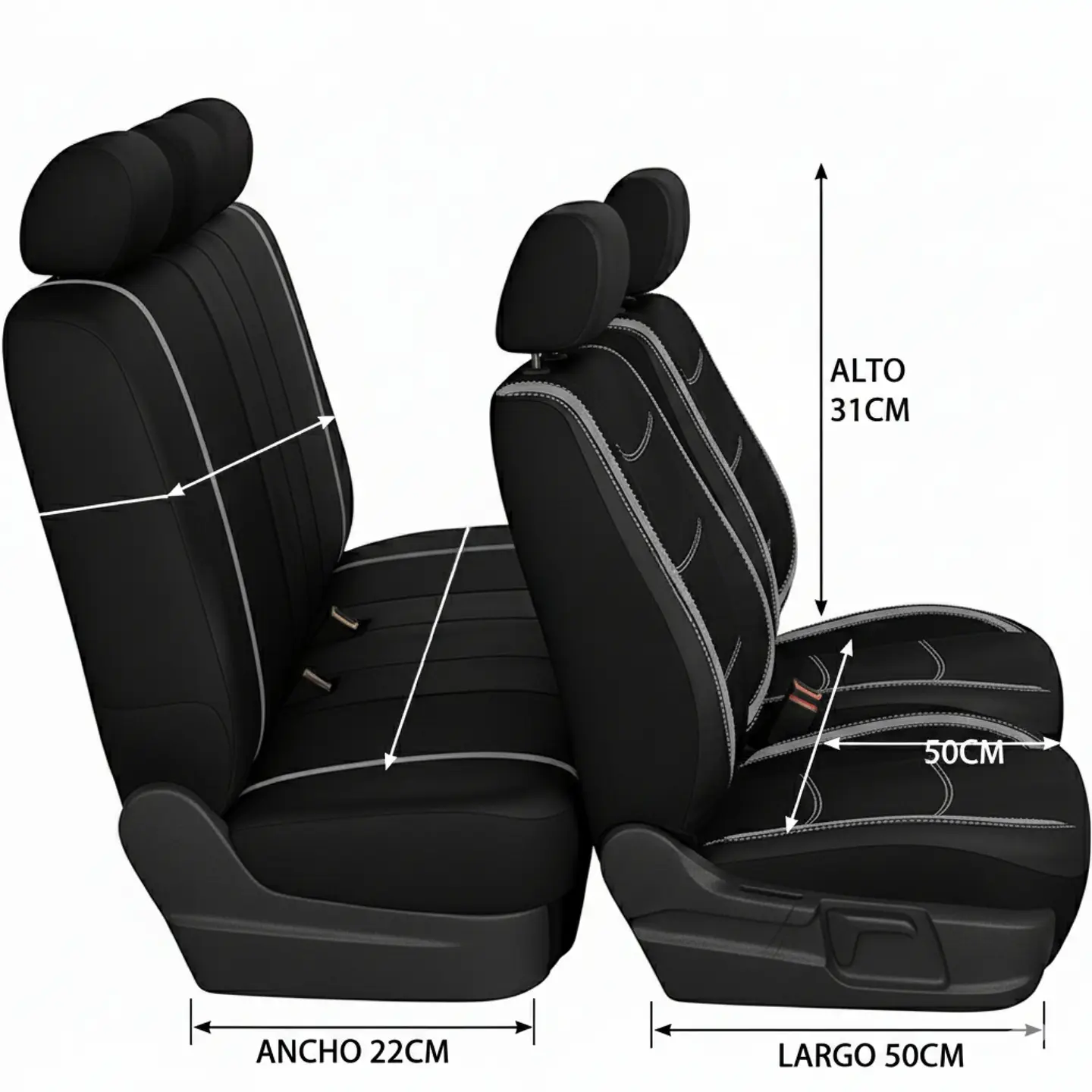 Cubreasientos Funda Universal Completo Para Automovil 2