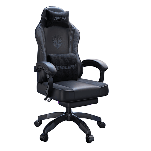 Silla Gamer Con Soporte Lumbar Reclinable 135° Y Reposapies