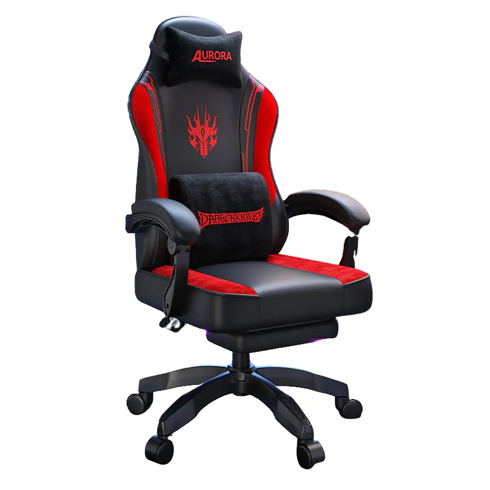 Silla Gamer Con Soporte Lumbar Reclinable 135° Y Reposapies 4