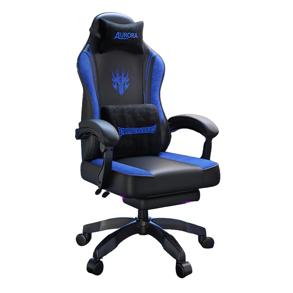 Silla Gamer Con Soporte Lumbar Reclinable 135° Y Reposapies 7