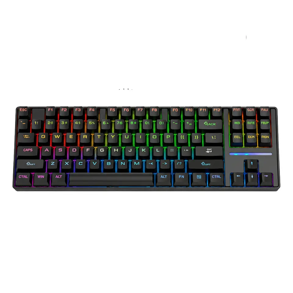 Teclado Gamer SK16 QWERTY Con Luz RGB 87 Teclas Mecanico 1