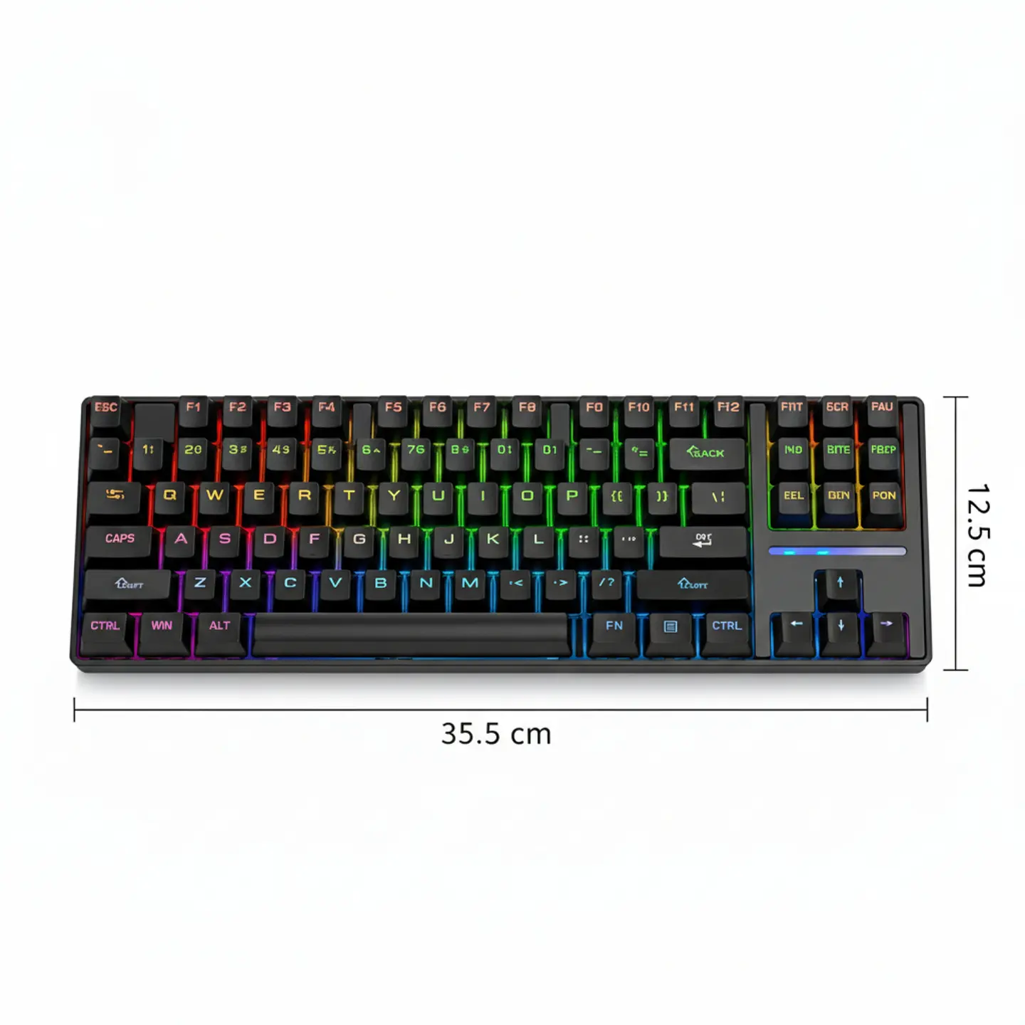 Teclado Gamer SK16 QWERTY Con Luz RGB 87 Teclas Mecanico 2