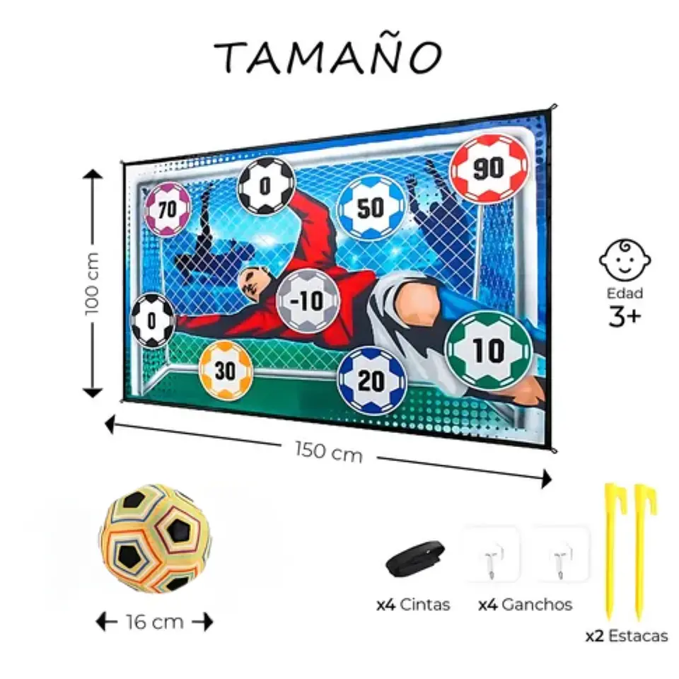 Juego de Futbol Portería De Velcro Para Niños Con Pelota 2