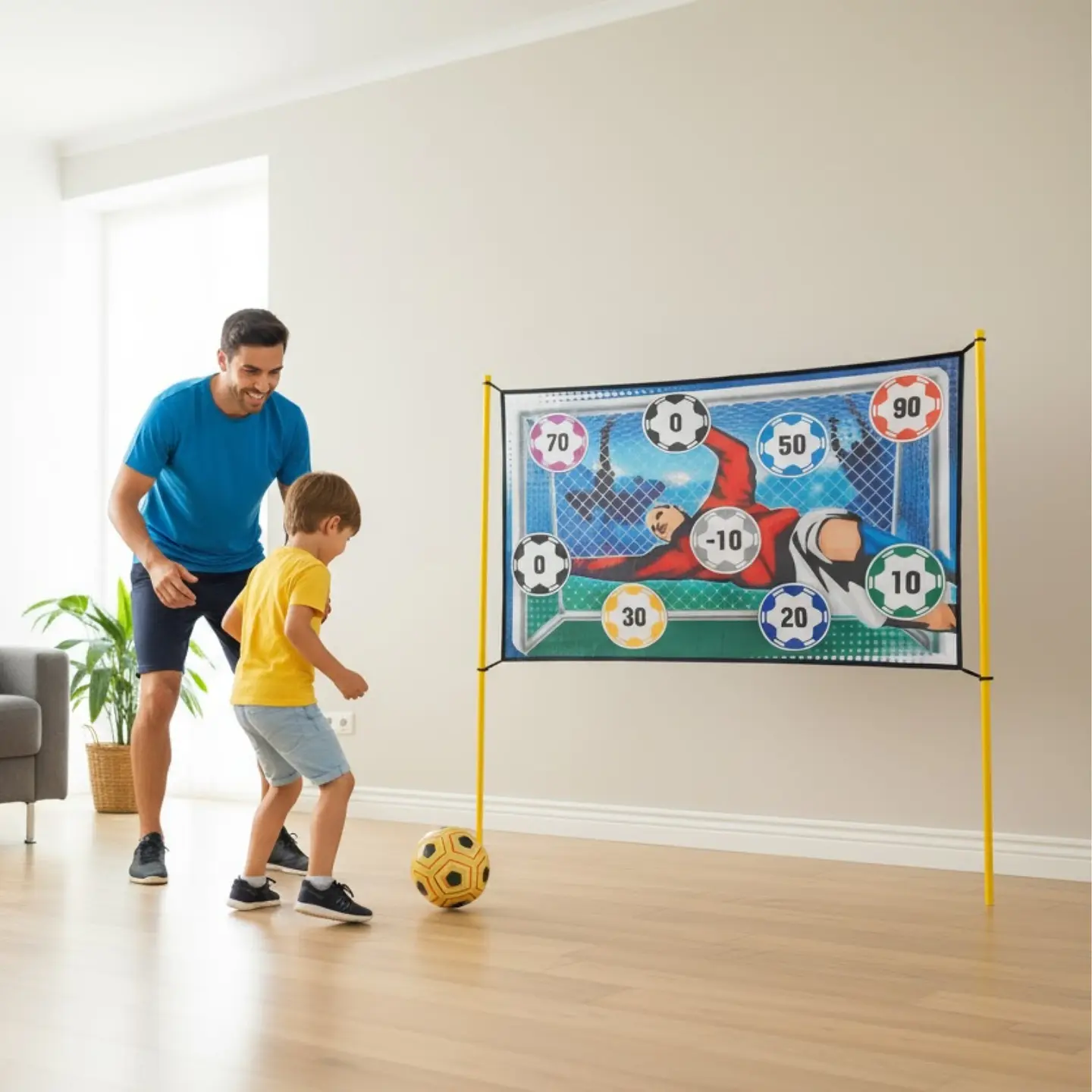 Juego de Futbol Portería De Velcro Para Niños Con Pelota 4