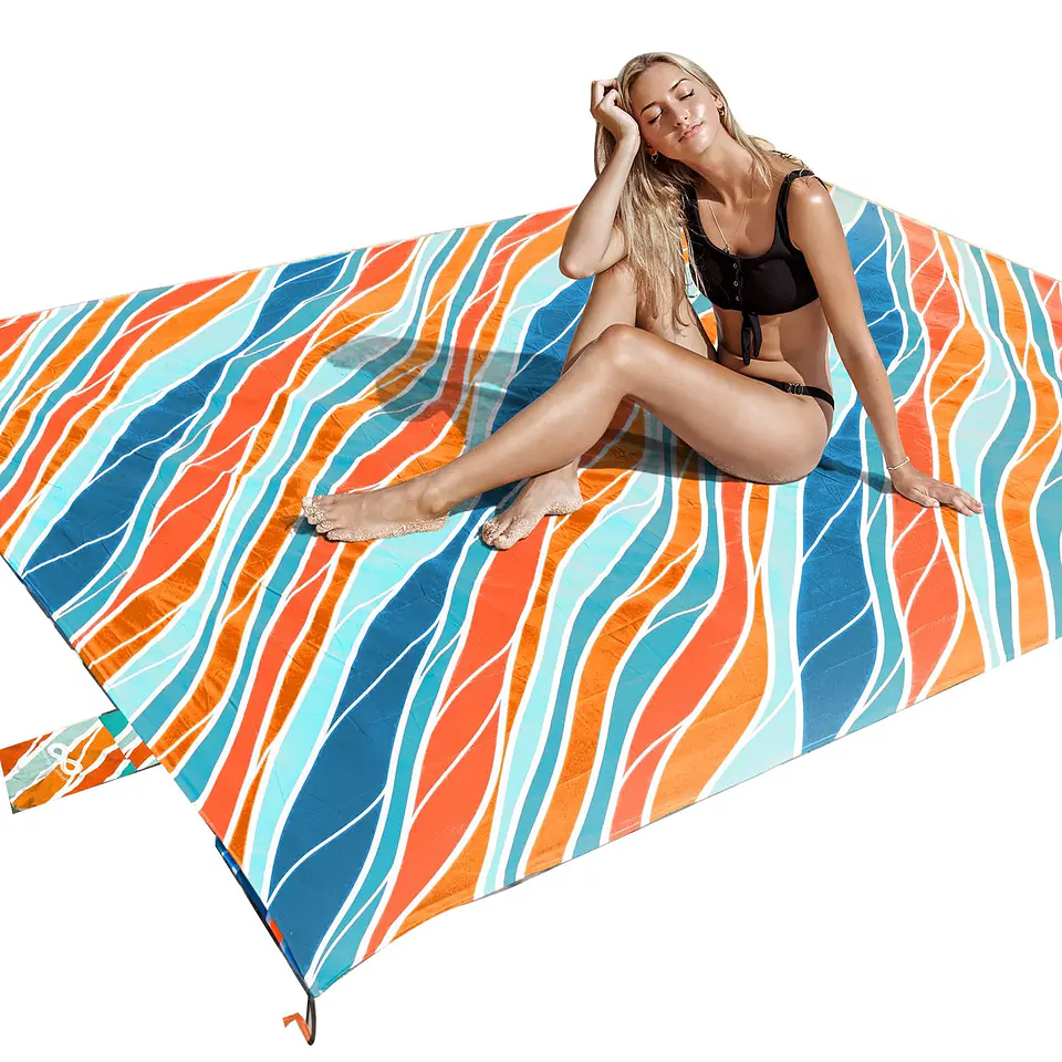 Alfombra Manta Impermeable 210x200cm De Picnic Playa Verano 1
