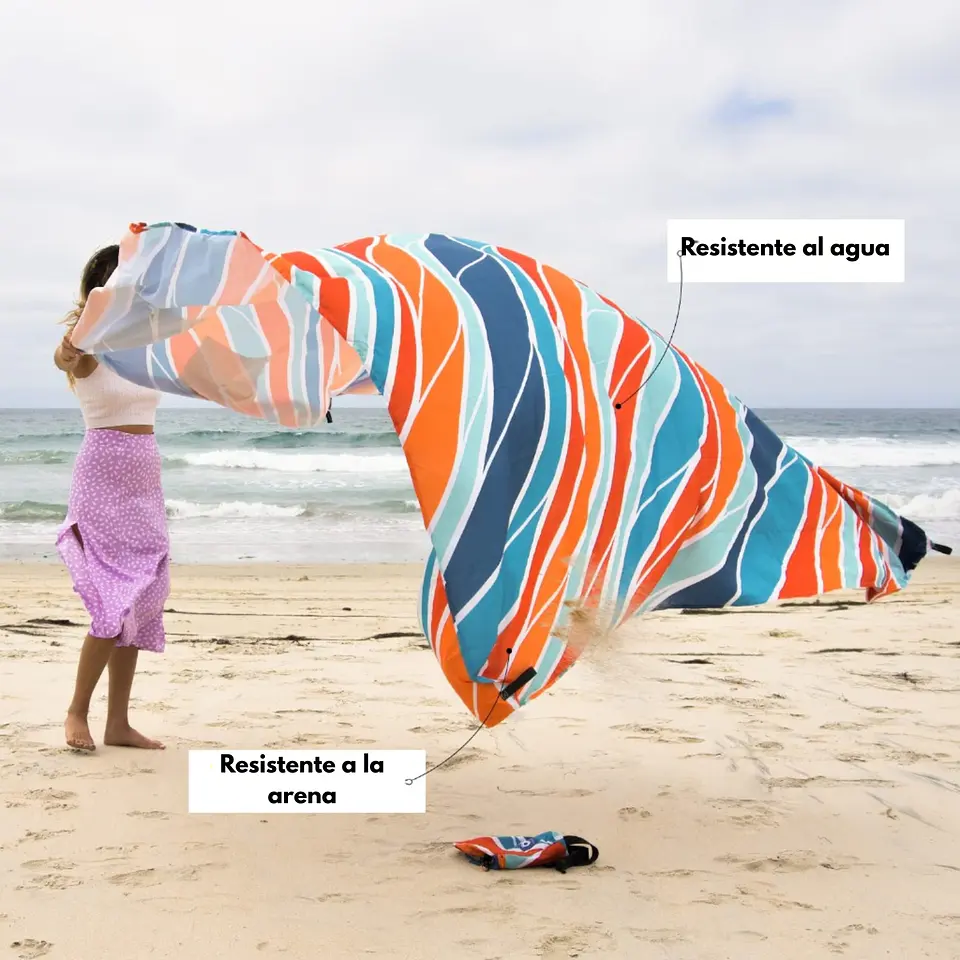 Alfombra Manta Impermeable 210x200cm De Picnic Playa Verano 4