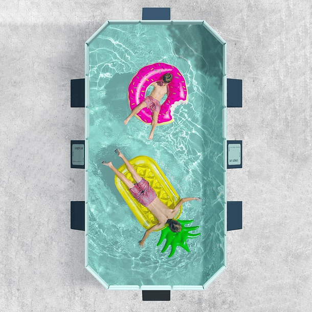 Piscina Infantil 2.6 Metros Armable Plegable Para Exteriores 4