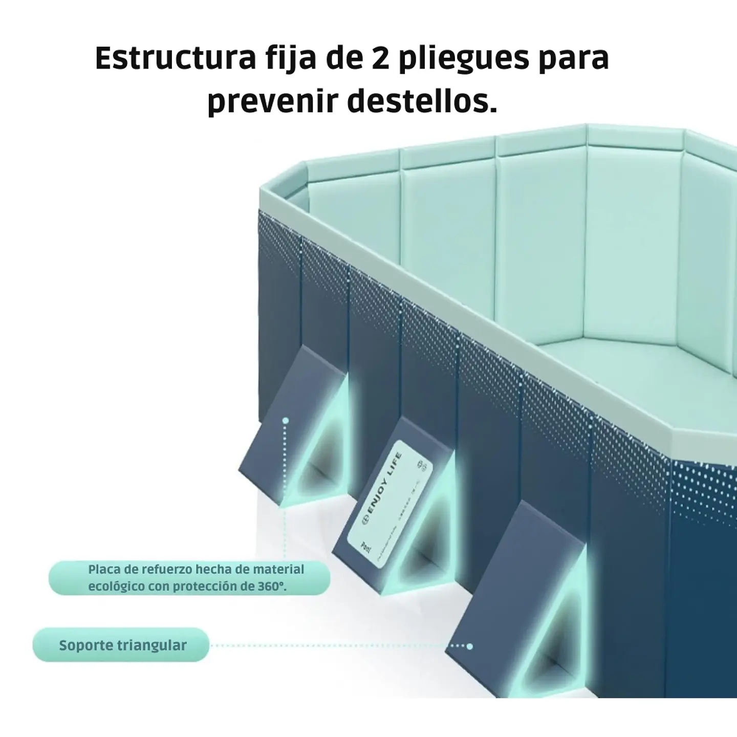 Piscina Infantil 2.6 Metros Armable Plegable Para Exteriores 5