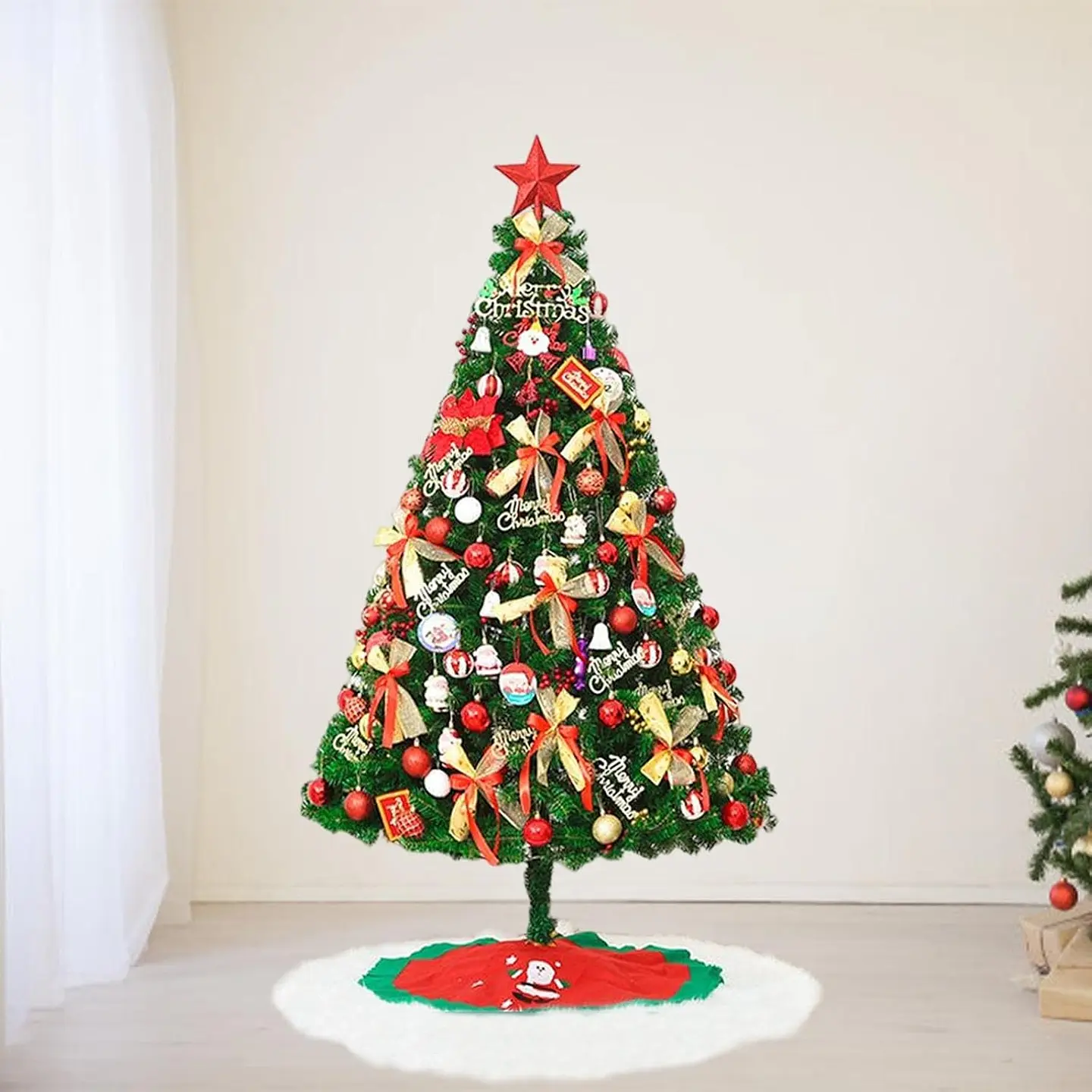 Arbol De Navidad 180 cm Artificial Frondoso Con Accesorios 4